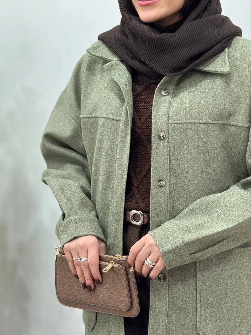 پالتو فوتر جلو دکمه آیسو ترلان